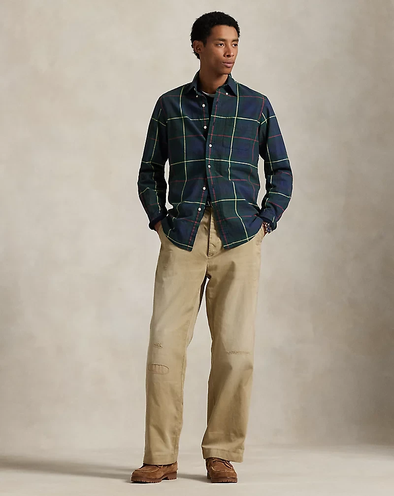 Classic Fit Plaid Oxford Shirt