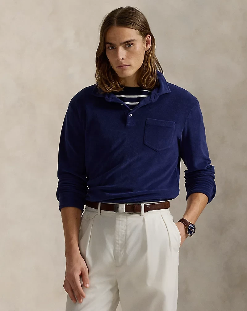 Standard Fit Terry Polo Shirt