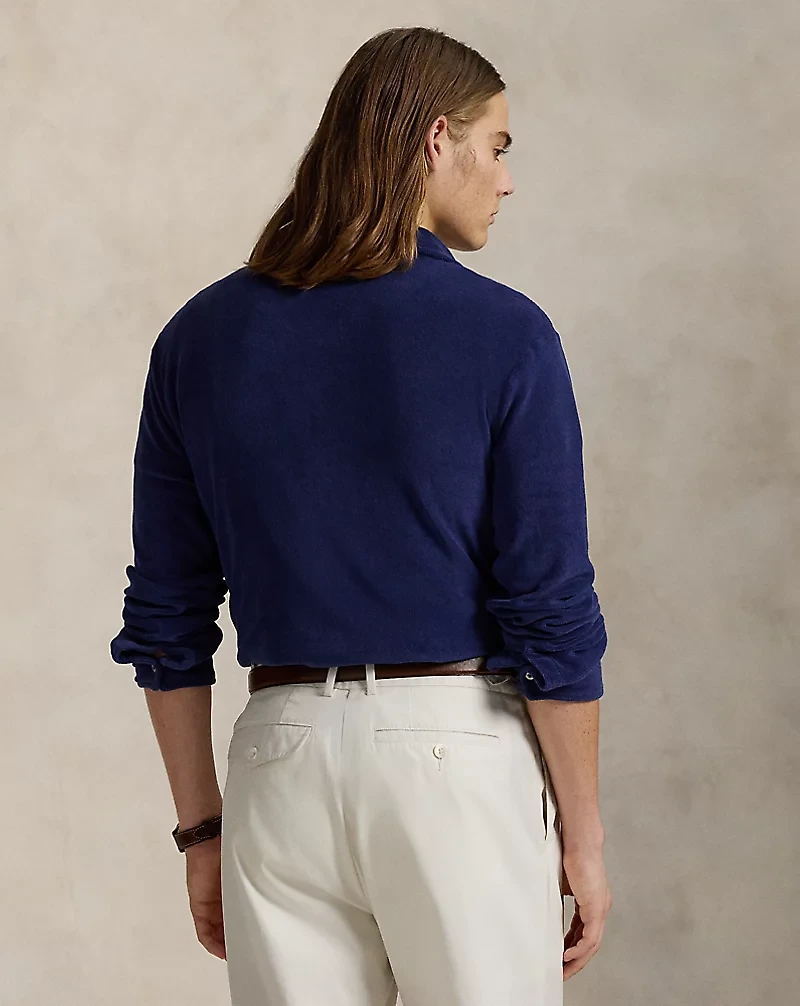 Standard Fit Terry Polo Shirt