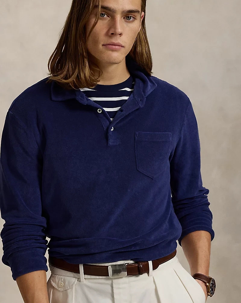 Standard Fit Terry Polo Shirt