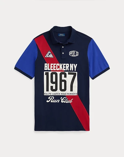 Classic Fit Mesh Graphic Polo Shirt