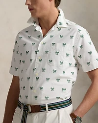 Classic Fit Racquet-Print Oxford Shirt