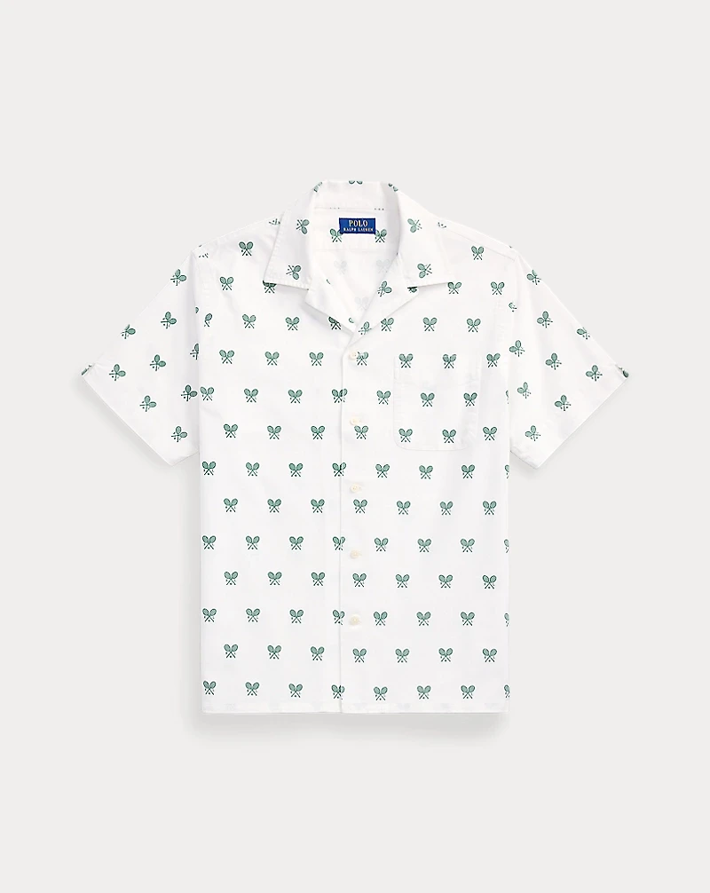 Classic Fit Racquet-Print Oxford Shirt