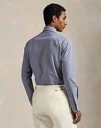 Classic Fit Plaid Stretch Poplin Shirt