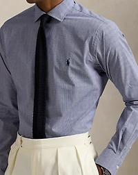 Classic Fit Plaid Stretch Poplin Shirt