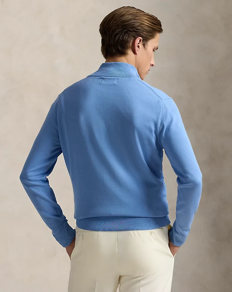 Cotton Quarter-Zip Sweater