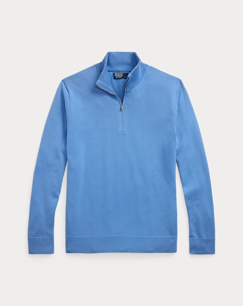 Cotton Quarter-Zip Sweater