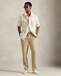 Garment-Dyed Slub Linen Overshirt