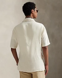 Garment-Dyed Slub Linen Overshirt