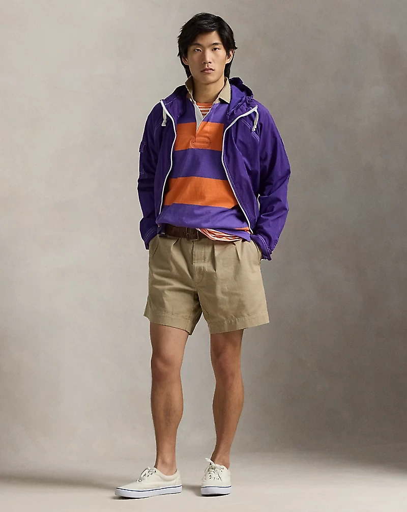 Classic Fit Khaki-Collar Rugby Shirt