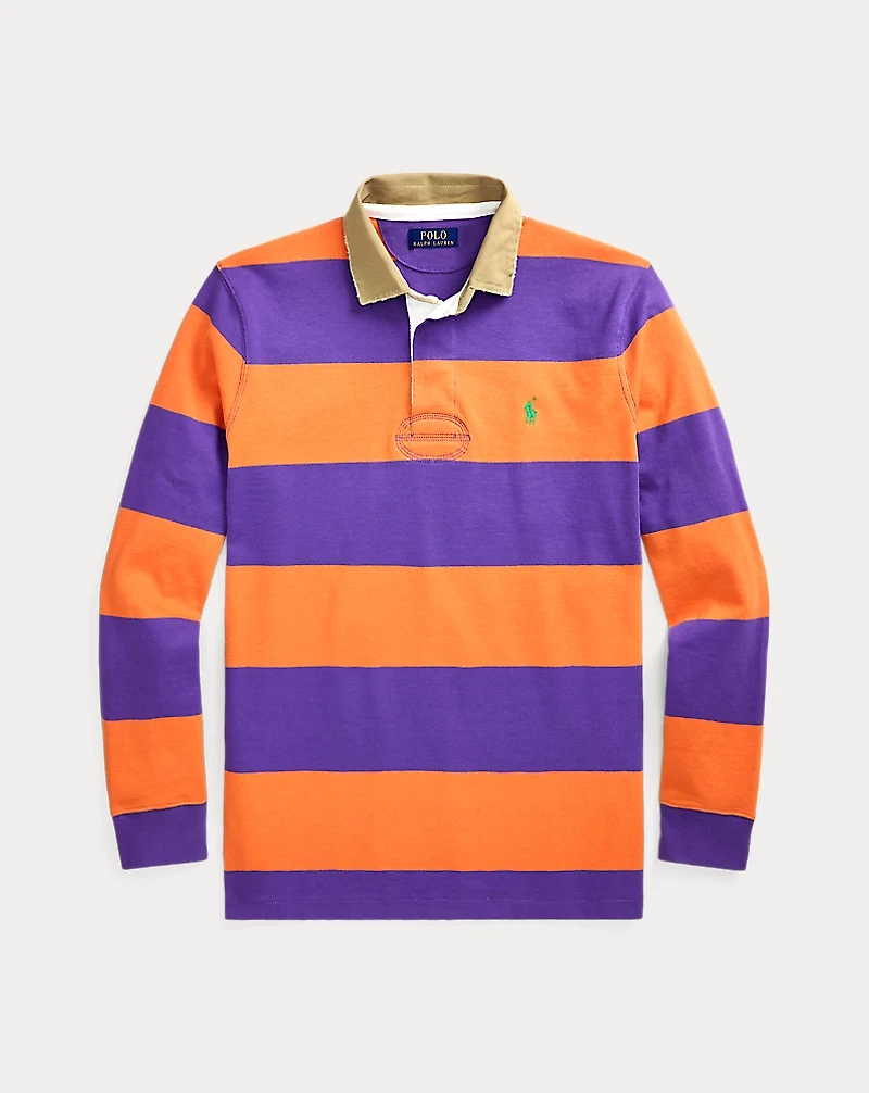 Classic Fit Khaki-Collar Rugby Shirt