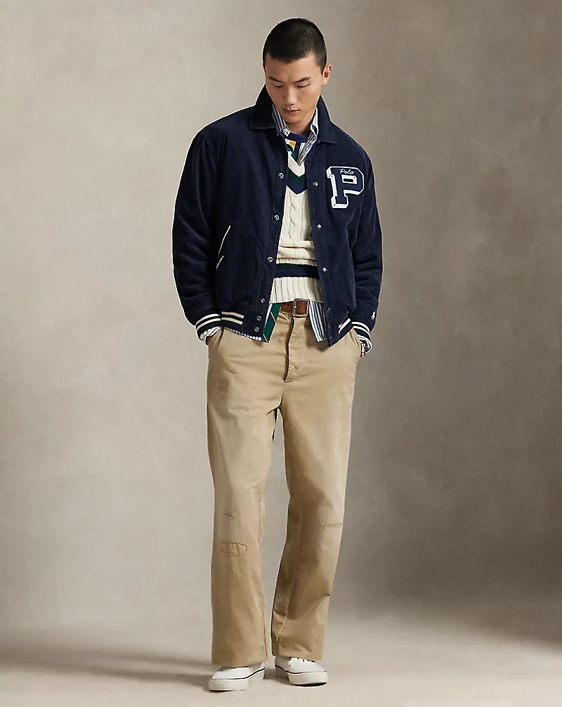 Corduroy Letter Jacket