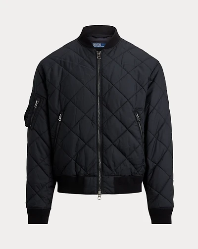 Quilted Jacquard Bomber Jacket