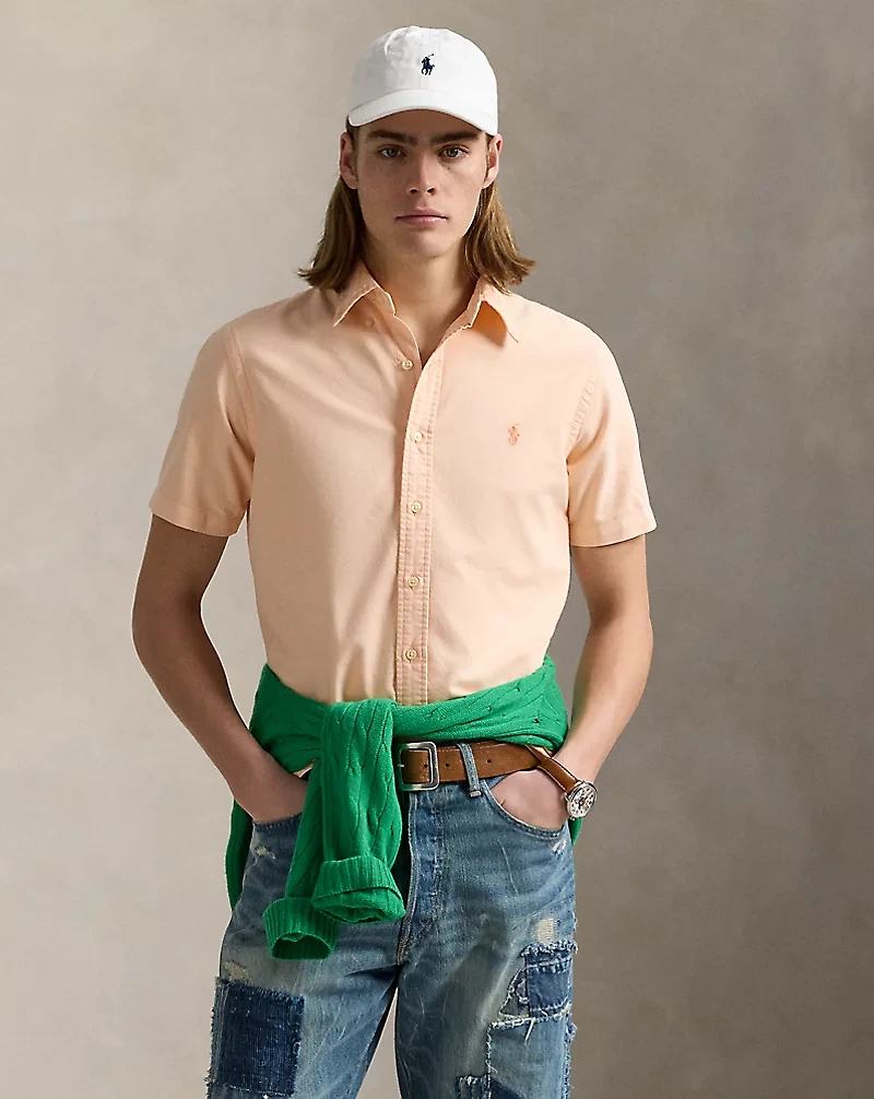 Classic Fit Mineral-Dyed Oxford Shirt