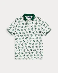 Classic Fit Print Mesh Polo Shirt