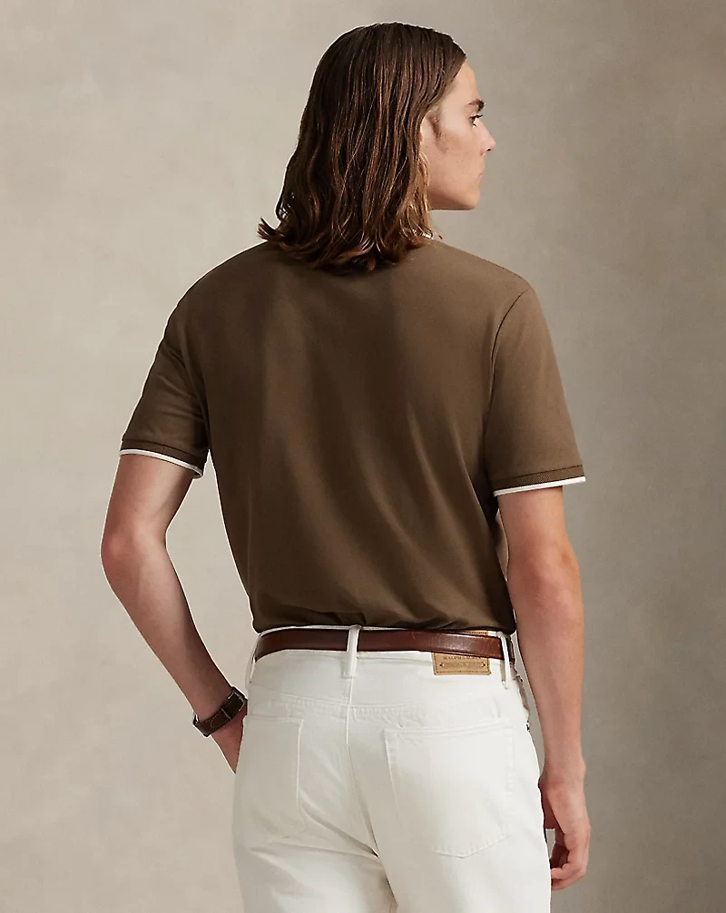 Classic Fit Stretch Mesh Polo Shirt