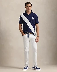 Custom Slim Fit Big Pony Mesh Polo Shirt