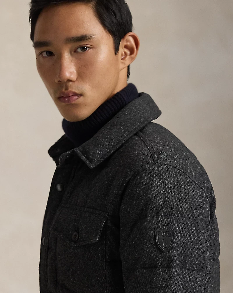 Quilted Down Shirt Jacket
