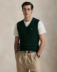Cable-Knit Cotton Sweater Vest