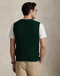 Cable-Knit Cotton Sweater Vest
