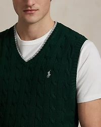 Cable-Knit Cotton Sweater Vest