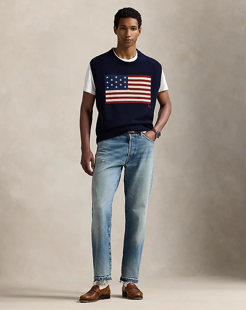 Big Fit Flag Sweater Vest