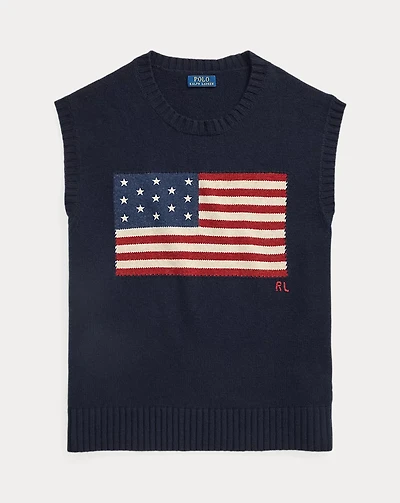 Big Fit Flag Sweater Vest