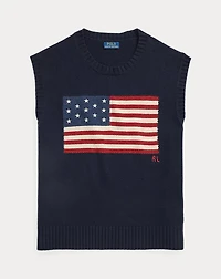 Big Fit Flag Sweater Vest