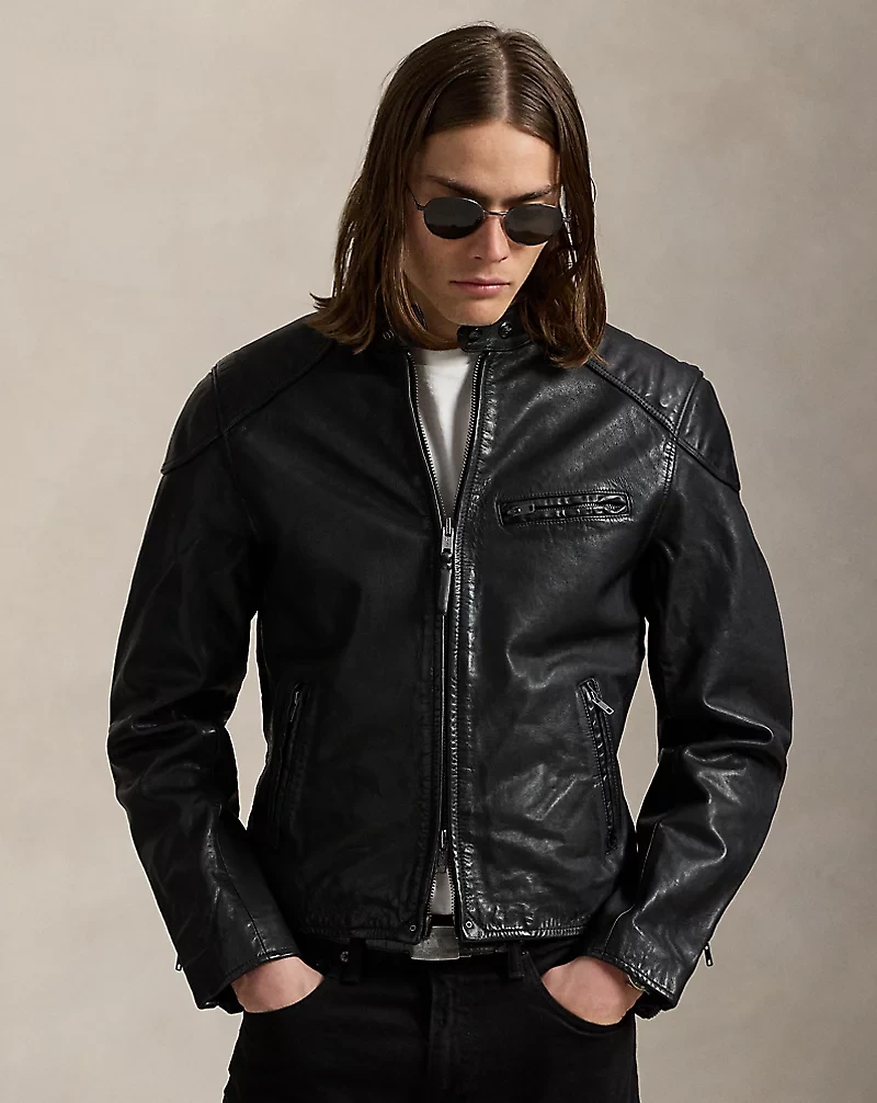 Leather Café Racer Jacket