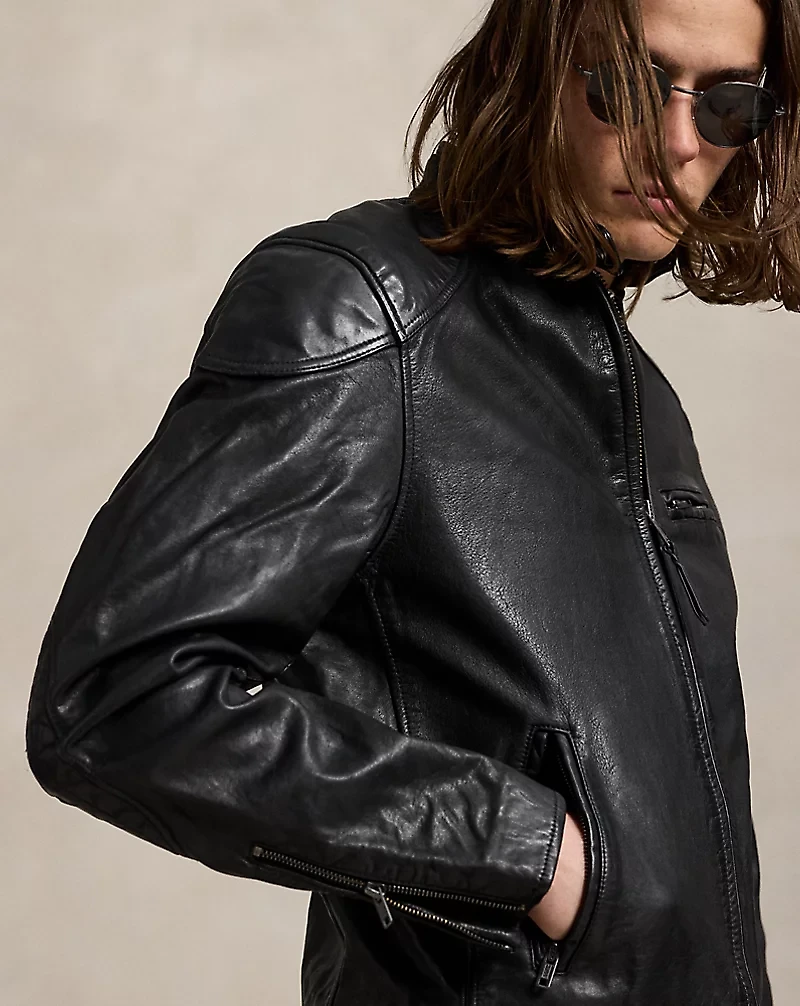 Leather Café Racer Jacket