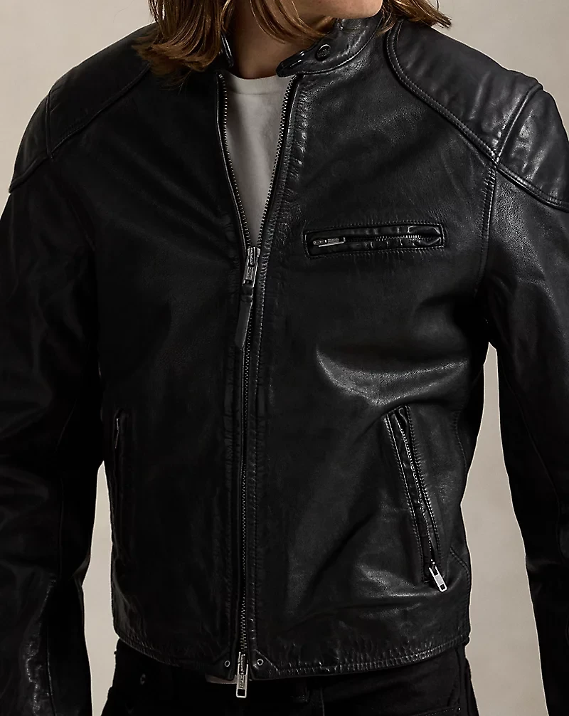 Leather Café Racer Jacket