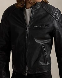 Leather Café Racer Jacket