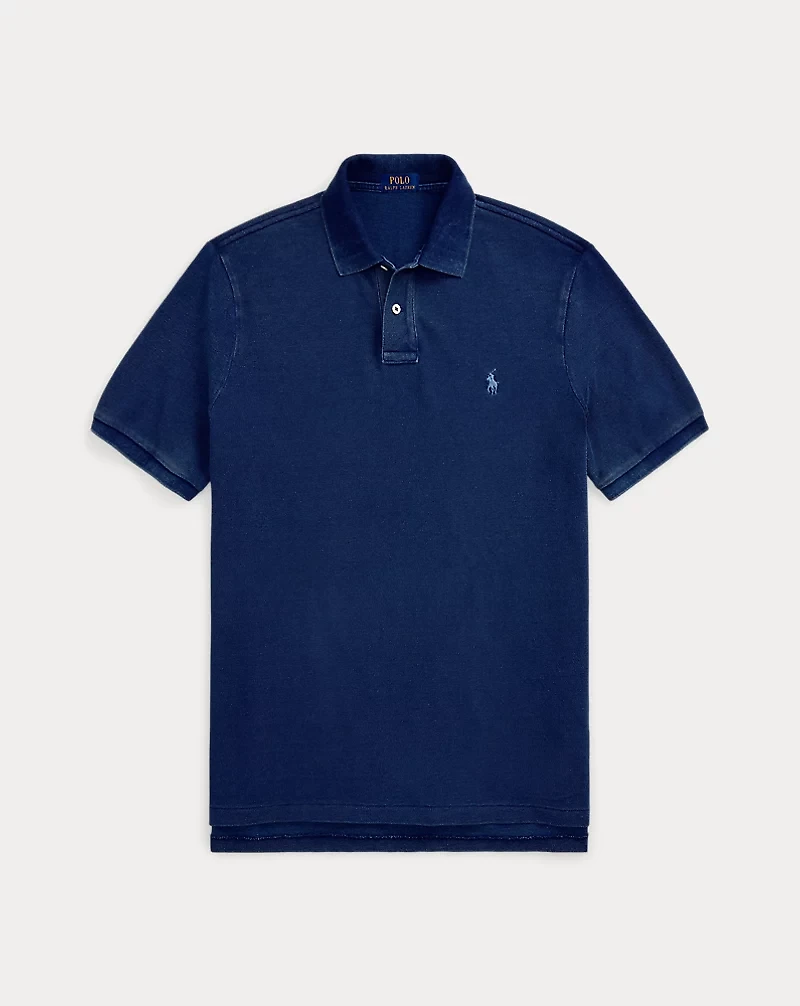 Classic Fit Indigo Mesh Polo Shirt