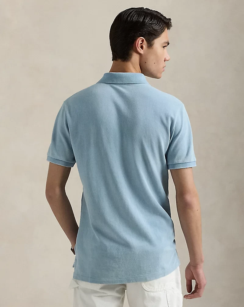 Custom Slim Fit Indigo Mesh Polo Shirt