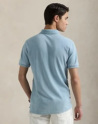 Custom Slim Fit Indigo Mesh Polo Shirt