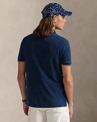 Custom Slim Fit Indigo Mesh Polo Shirt