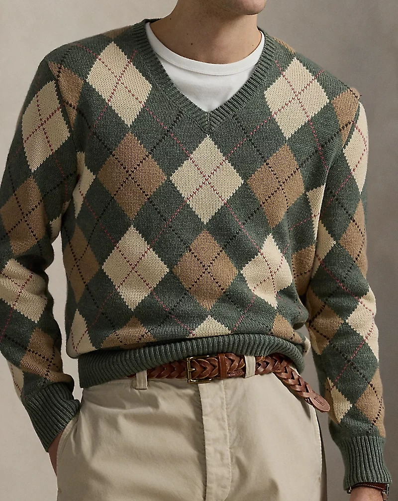 Argyle Cotton-Wool Sweater
