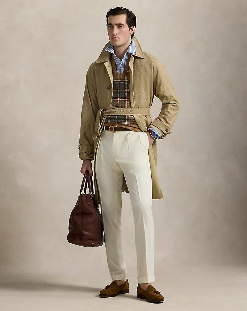 Plaid Wool-Cotton Sweater Vest