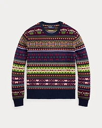 Fair Isle Cotton-Blend Sweater