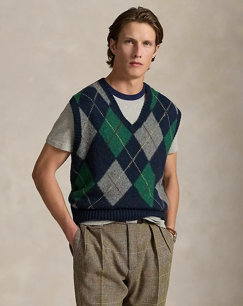 Big Fit Argyle Sweater Vest