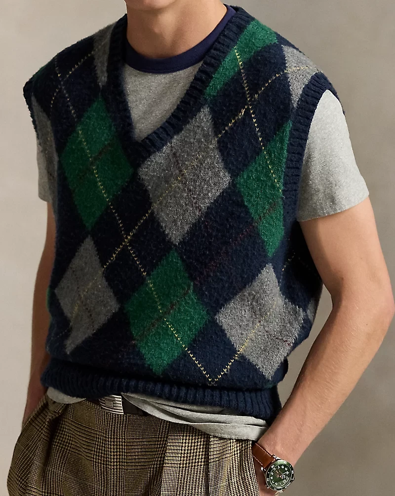 Big Fit Argyle Sweater Vest