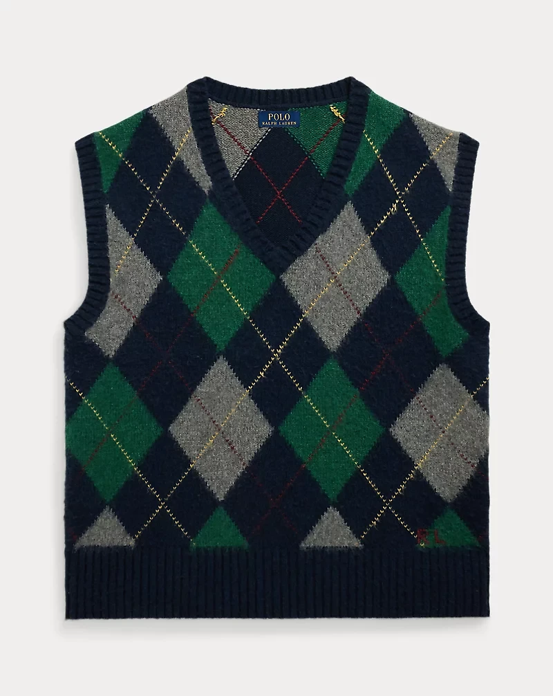 Big Fit Argyle Sweater Vest