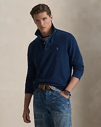 Classic Fit Indigo Mesh Polo Shirt