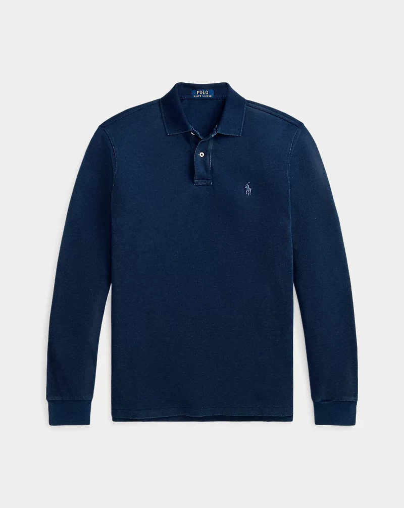Classic Fit Indigo Mesh Polo Shirt