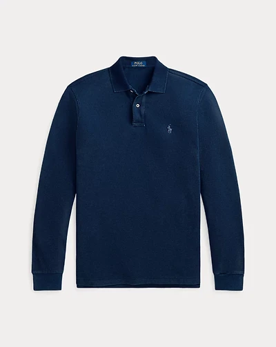 Classic Fit Indigo Mesh Polo Shirt