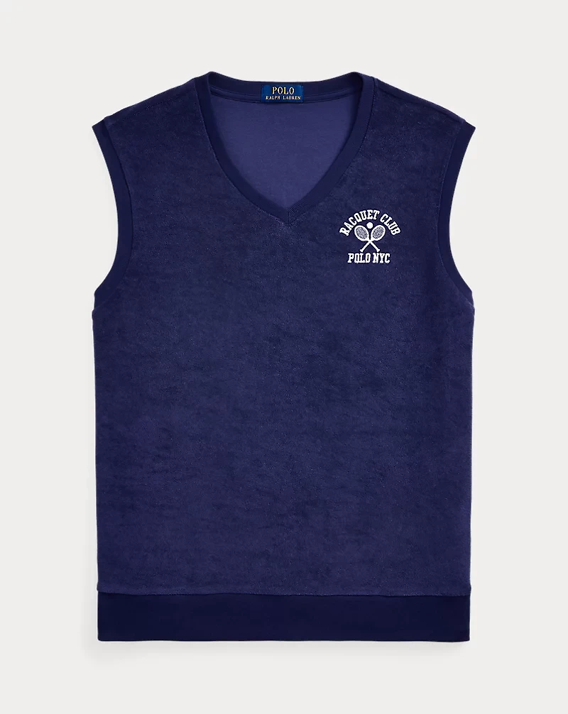 Embroidered Terry Vest