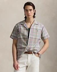 Classic Fit Plaid Oxford Camp Shirt