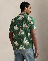 Classic Fit Sailboat Oxford Camp Shirt