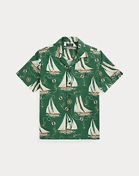 Classic Fit Sailboat Oxford Camp Shirt