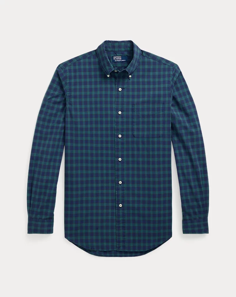 Classic Fit Plaid Broadcloth Shirt